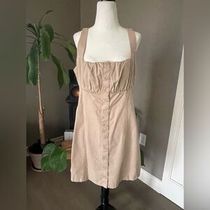 GAP Tan Button-Front Dress